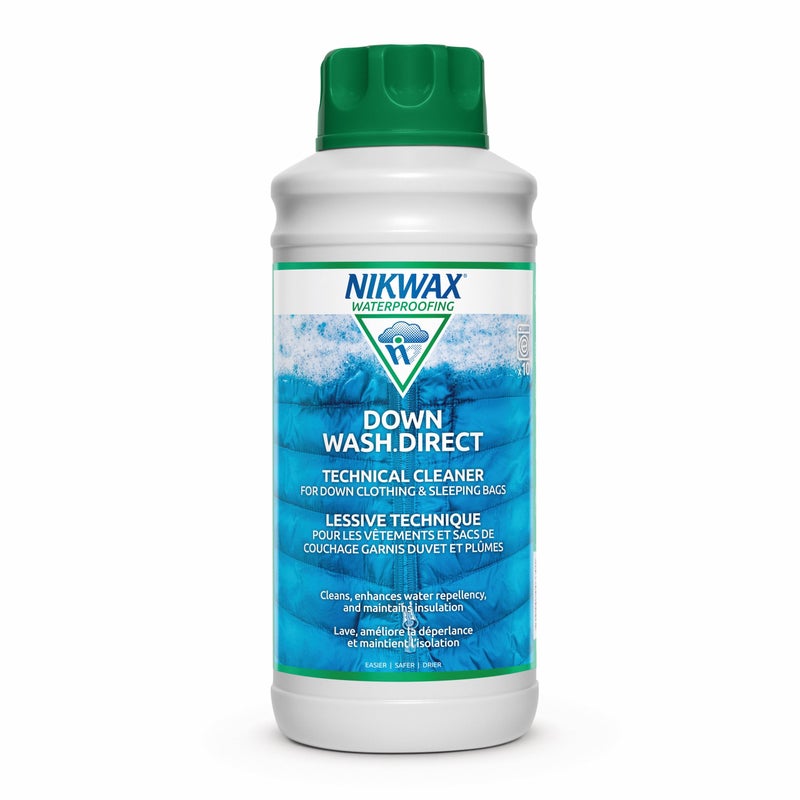 Nikwax Down, Down Wash.Direct, 1L, Specialty Cleaner for Down Jackets, Outerwear, Vests, Sleeping Bags, Quilts, and Bedding, Restores Loft, Warmth, Insulation, and Water Repellency - Image 1